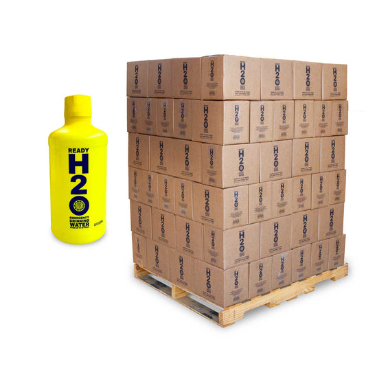 ready h2o water  long term storage drinking water pallet 1 liter bottles