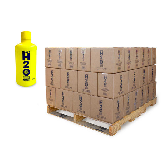 ready h20 water emergency drinking water half pallet 